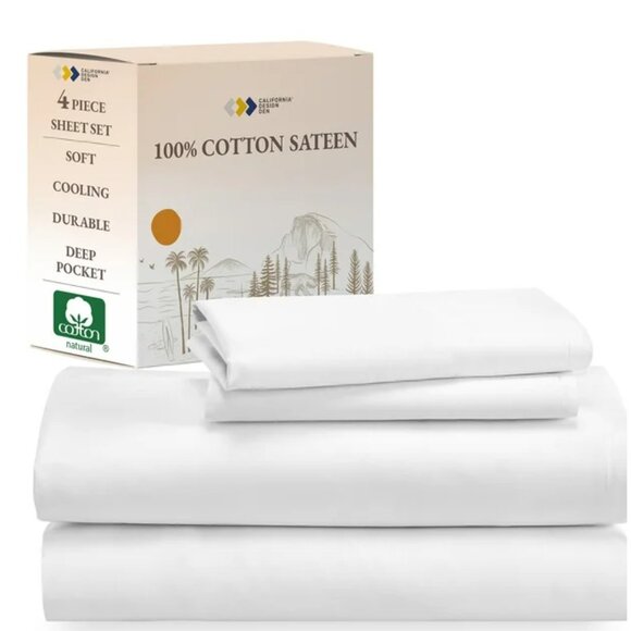 Queen White Sheet Set OEKO-TEX® - Picture 1 of 4